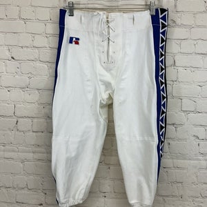 Russell Athletic Mens E9362MN Vintage 1999 L White Blue Black Tie Baseball Pants