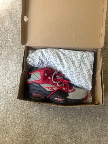 Reebok Question Mid Stash Shoes Red SIZE 13