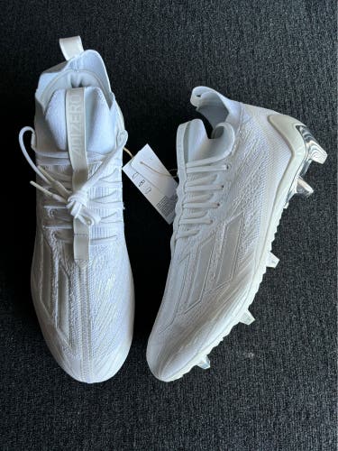 Adidas Adizero PrimeKnit White/Metallic Silver Football Cleats Size 11