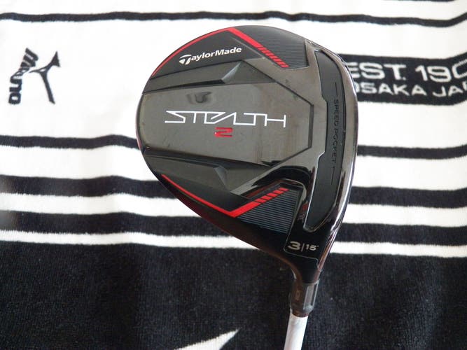 RIGHT HAND TAYLORMADE STEALTH 2 3-WOOD 15* GRAPHITE EVENFLOW T1100 STIFF