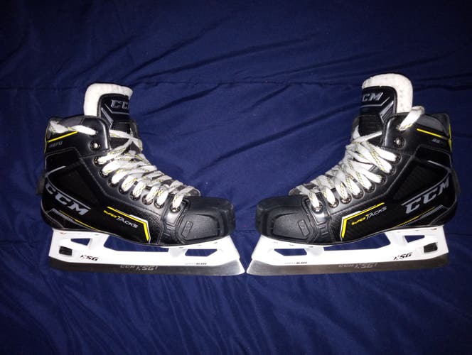 Used Intermediate CCM Super Tacks 9370 Hockey Goalie Skates Regular Width 6