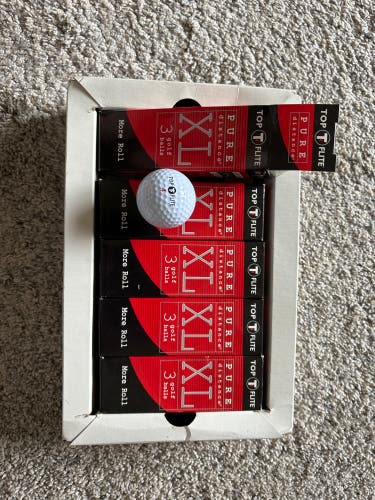 15 Unused Top Flite Pure Distance with more roll golf balls