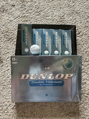 15 Unused Dunlop Double Titanium Distance golf balls