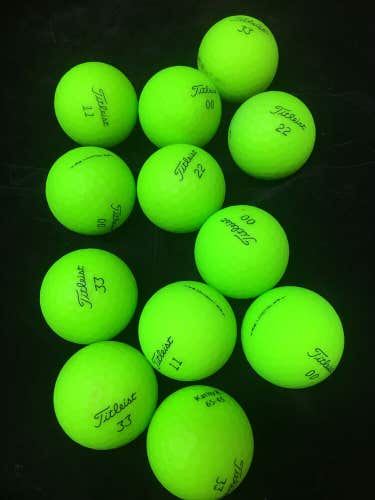 Titleist Greeeen Velocity....12 Near Mint AAAA Used Golf Balls...FREE SHIPPING!