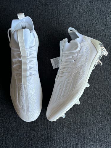 Adidas Adizero PrimeKnit White/Metallic Silver Football Cleats Size 13
