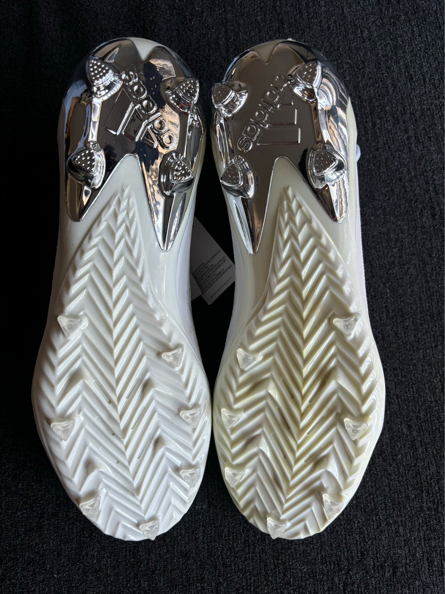 Adidas Adizero PrimeKnit White/Metallic Silver Football Cleats