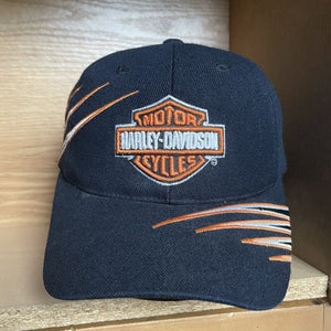 Vintage 90s Harley Davidson American Needle Jagged Edge Shockwave Strapback Hat