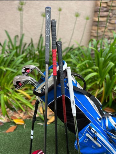 Callaway Complete Golf Set, Uniflex, X 24 Irons, Woods, Putter, Stand Bag-Great!