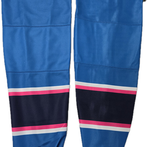 SP CUSTOM PRO HOCKEY SOCKS SPRINGIELD THUNDERBIRDS PINK IN THE RINK NIGHT USED 18-19(12452)