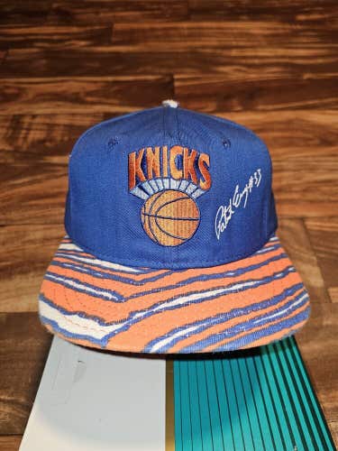 Vintage Rare New York Knicks Patrick Ewing NBA Sports AJD Zubaz Hat Cap Snapback