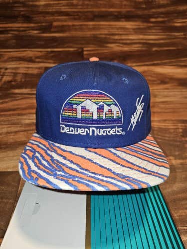 Vintage Rare Denver Nuggets NBA Sports AJD Zubaz Dikembe Mutombo Hat Snapback