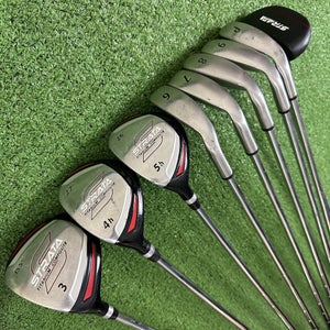 Callaway Strata Golf Set 3 Wood 4H 5H 6-PW Putter Mens Uniflex Left Handed -1/2”