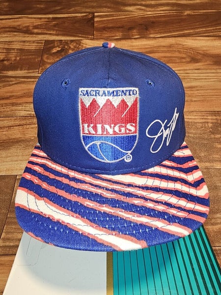 Vintage Rare Sacramento Kings NBA Sports AJD Zubaz Blue Hat Cap Vtg Snapback