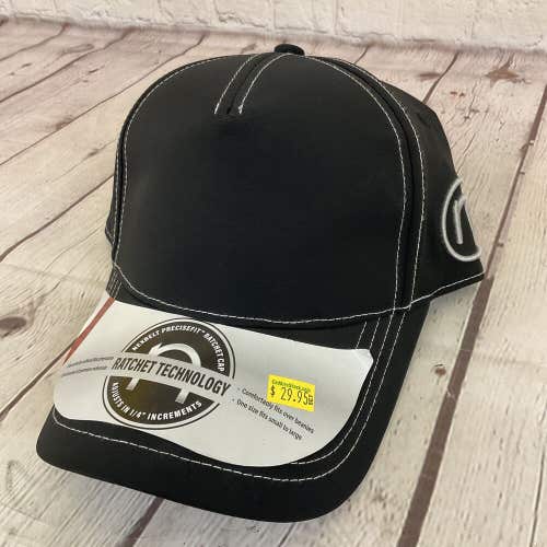 Nexbelt Precisefit Ratchet Golf Hat - OSFM Adjustable Hat - Black