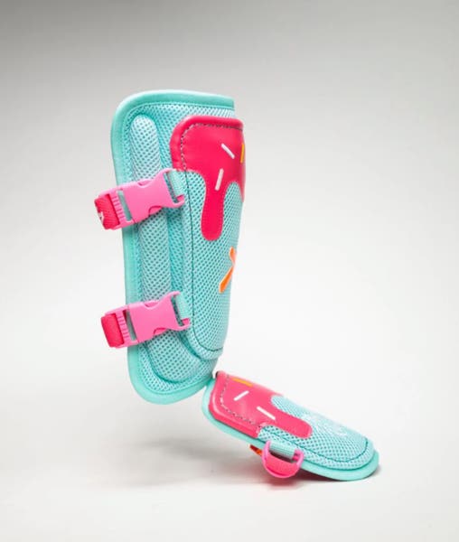 Set Protection Baseball Aria Miami Ice – Protège-jambes, Gant, Coude (Manque Une Pièce)