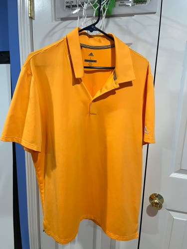 Adidas golf shirt orange large