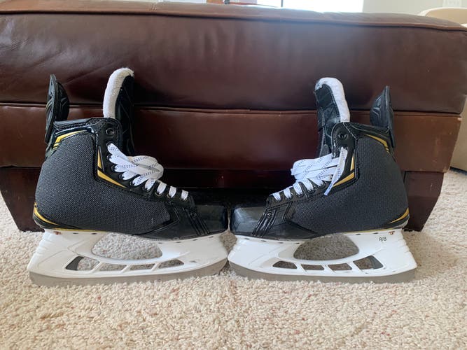 Used Senior Bauer 2S Pro Size R- 8/ L-8.5 EEE Hockey Skates