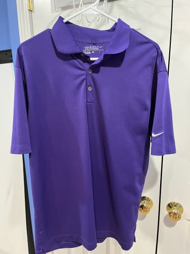 Nike golf shirt large purple