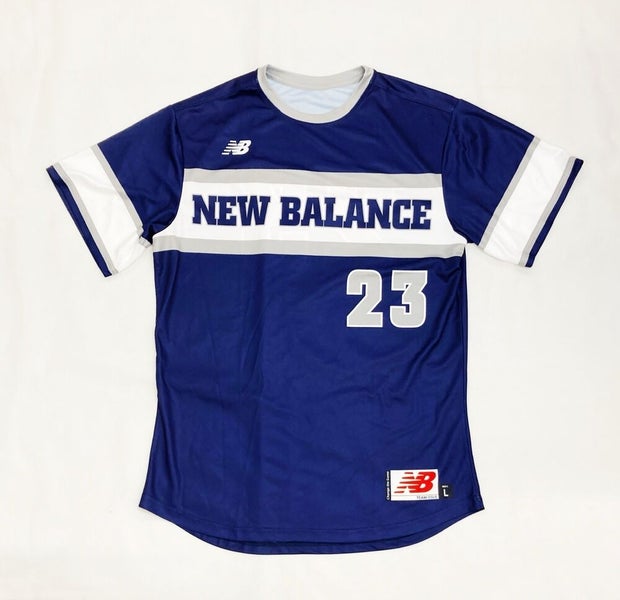 New Balance Mock Mesh Baseball Jersey #23 Men's Large Navy Blue