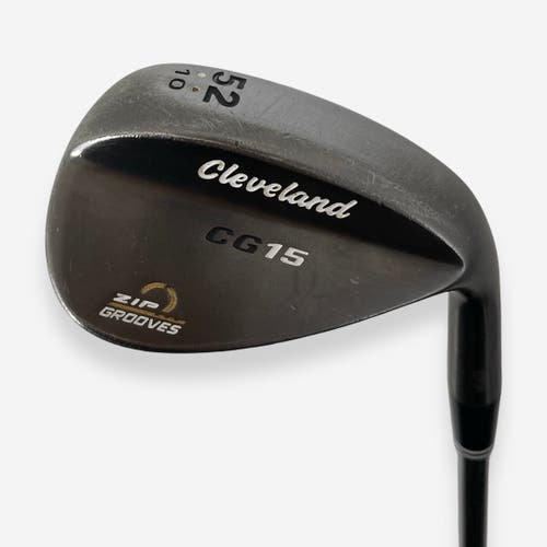 Cleveland CG15 Black Pearl 52° 10 Bounce Right Handed Wedge Flex Steel Shaft