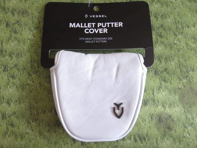 Vessel White Leather Mallet Putter Headcover #106