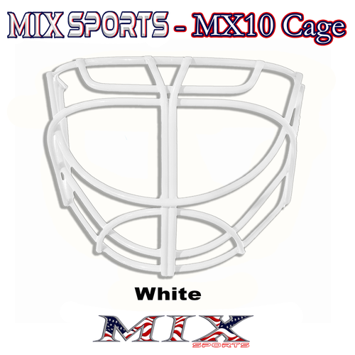Mix Hockey - MX10 Cat Eye Goalie cage (Includes clips and screws) - WHITE