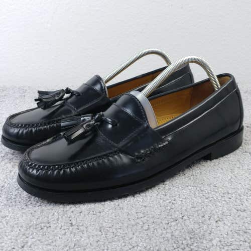 Cole Haan Pinch Loafers Mens 9.5 Dress Shoes Black Leather Slip On Tassels