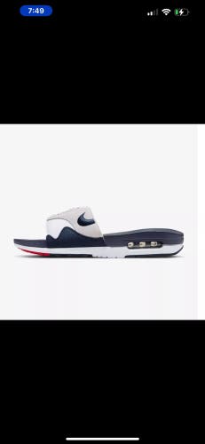 Nike Air Max 1 Slide University Navy Blue White Sandals DH0295 104 Men’s Size 18