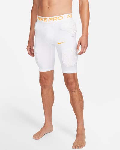 NIKE Pro Hyperstrong Football Padded Shorts White Gold Men’s Size S CW3890-100