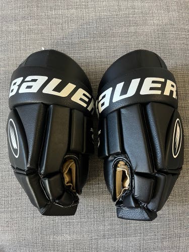 Bauer 15" Supreme 1000 Hockey Gloves Black Leather