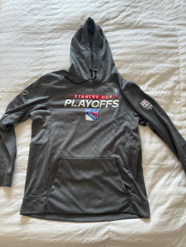 Rangers Playoff 2022 Gray Used XL  Sweatshirt