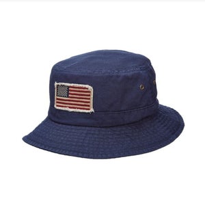 Dorfman Pacific USA Twill Bucket Hat - Navy Blue