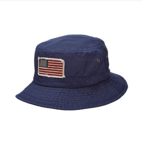 Dorfman Pacific USA Twill Bucket Hat - Navy Blue