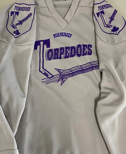 Torpedos XL gray hockey jersey