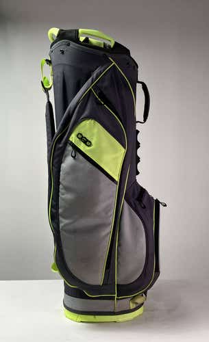 Ogio Lady Cirrus Cart Bag Gray Yellow 15-Way Divide Single Strap Golf Bag