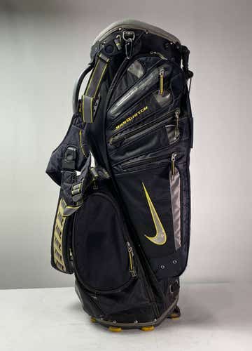 Nike Sasquatch Stand Bag Black Yellow 14-Way Divide Dual Strap Golf Bag