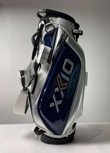 XXIO Stand Bag White Blue 5-Way Divide Dual Strap Golf Bag NEW