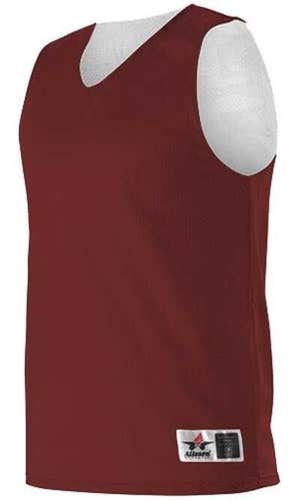 Alleson Athletic Adult Unisex Reversible Small Maroon White Mesh Tank Top New