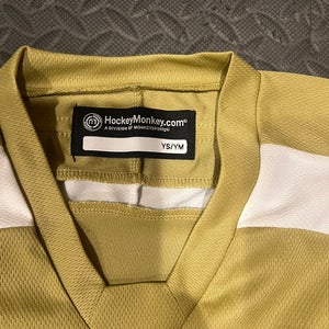 Hockey Monkey Youth S/M Hockey Practice Jersey Gold/white