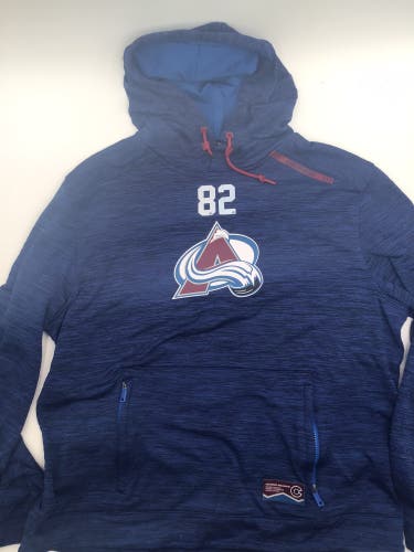Player Used XL Colorado Avalanche Player Issued Blue Sweatshirt