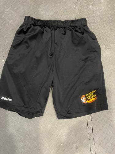 Black Used Kids Unisex Large Bauer Shorts