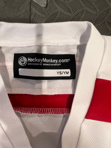 Hockey Monkey Youth S/M Hockey Practice Jersey Gold/white