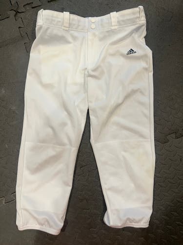 White Used XL Adidas Softball Game Pants