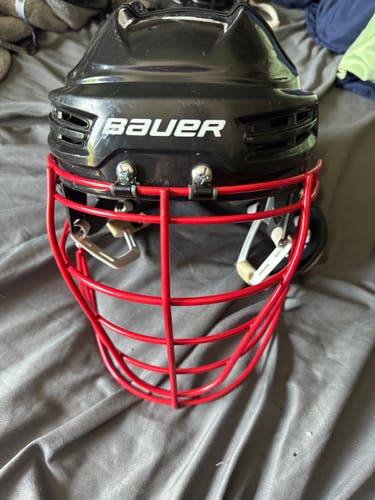 Used Gait Box Lacrosse Face Mask + Bauer Helmet