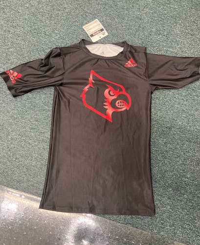Adidas New Men's Large Black University of Louisville Compression Shirt