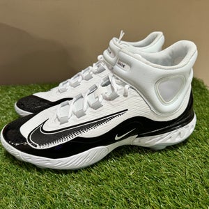*SOLD* Nike Alpha Huarache Elite 4 Mid Baseball Cleats Size 11 Black White FD2744-101