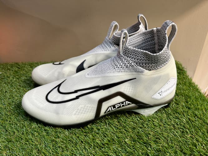 Nike Alpha Menace Elite 3 White Black Football Cleats Men’s Size 16 CT6648-100