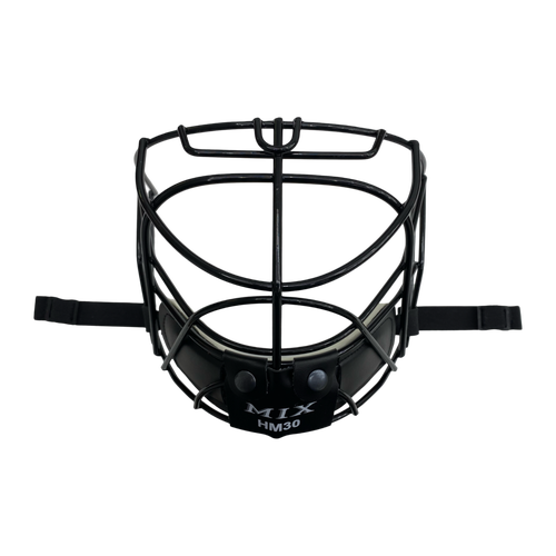 Mix Hockey HM30 Goalie BLACK Cat Eye Cage Combo Chin sling - 5 Sling Colors available 