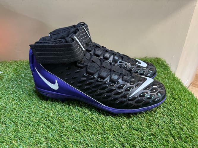 Nike Force Savage Pro 2 Black Purple PE Football Cleats Size 14.5 BV3969-003 NEW
