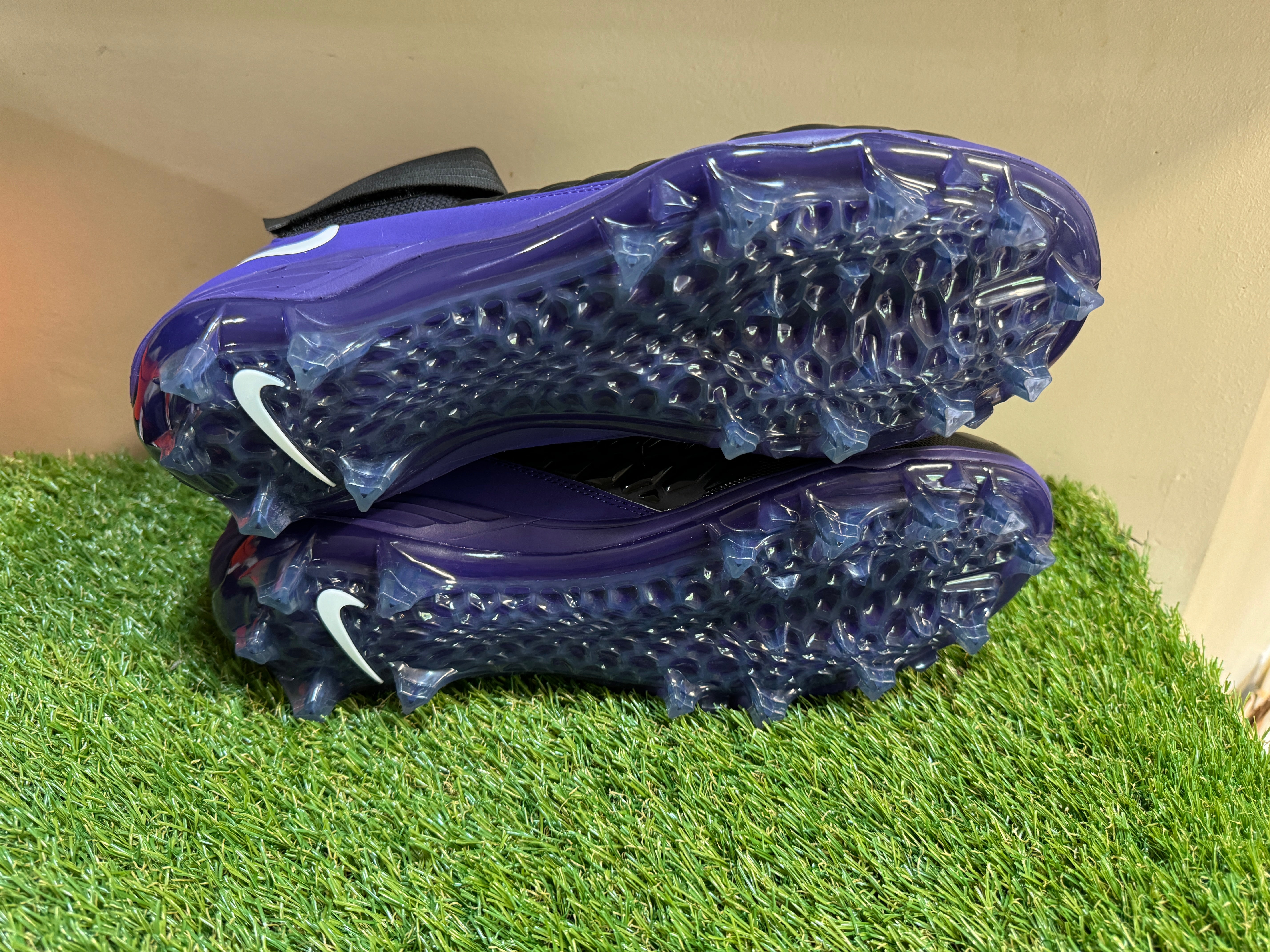 Nike Force Savage Pro 2 Black Purple PE Football Cleats Size 